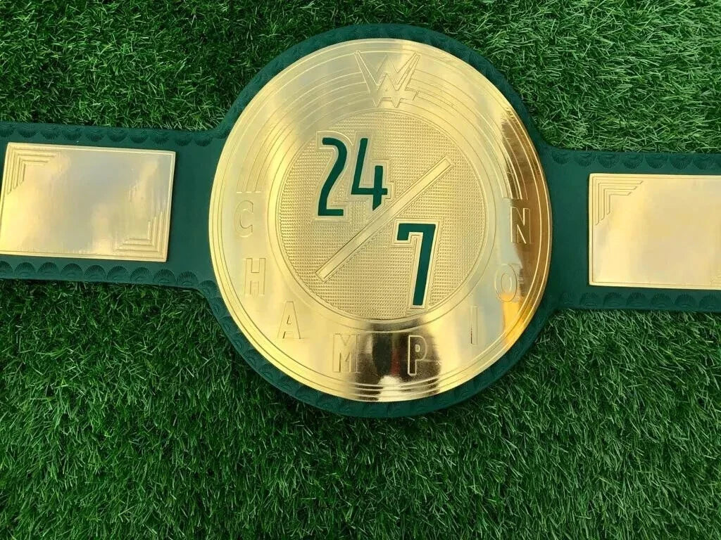 New 24/7 Wrestling Championship Title Belt Replica Adult Size 24/7 2MM Brass Belt