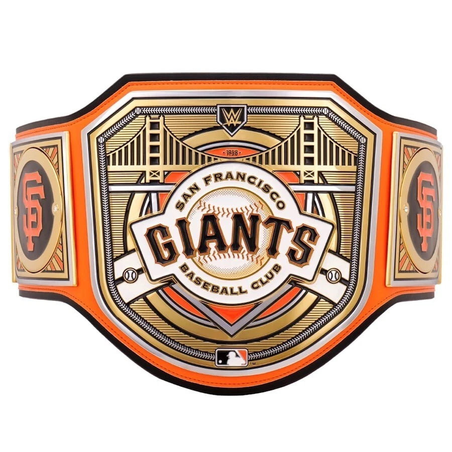 San Francisco Giants MLB 2mm Championship Belt Gold Plated Real Leather