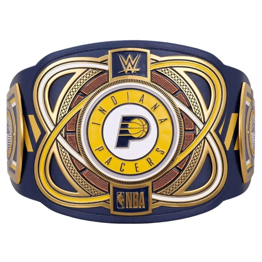 Indiana Pacers NBA 2mm Championship Belt Gold Plated Real Leather