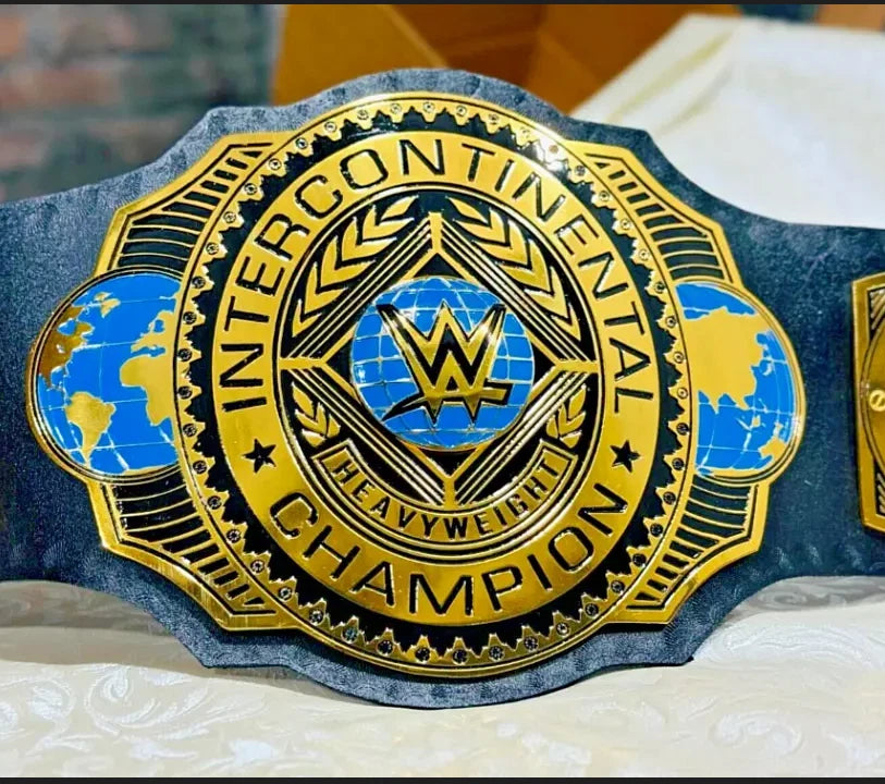New WORLD WRESTLING INTERCONTINENTAL CHAMPIONSHIP REPLICA TITLE BELT ADULT 2MM BRASS