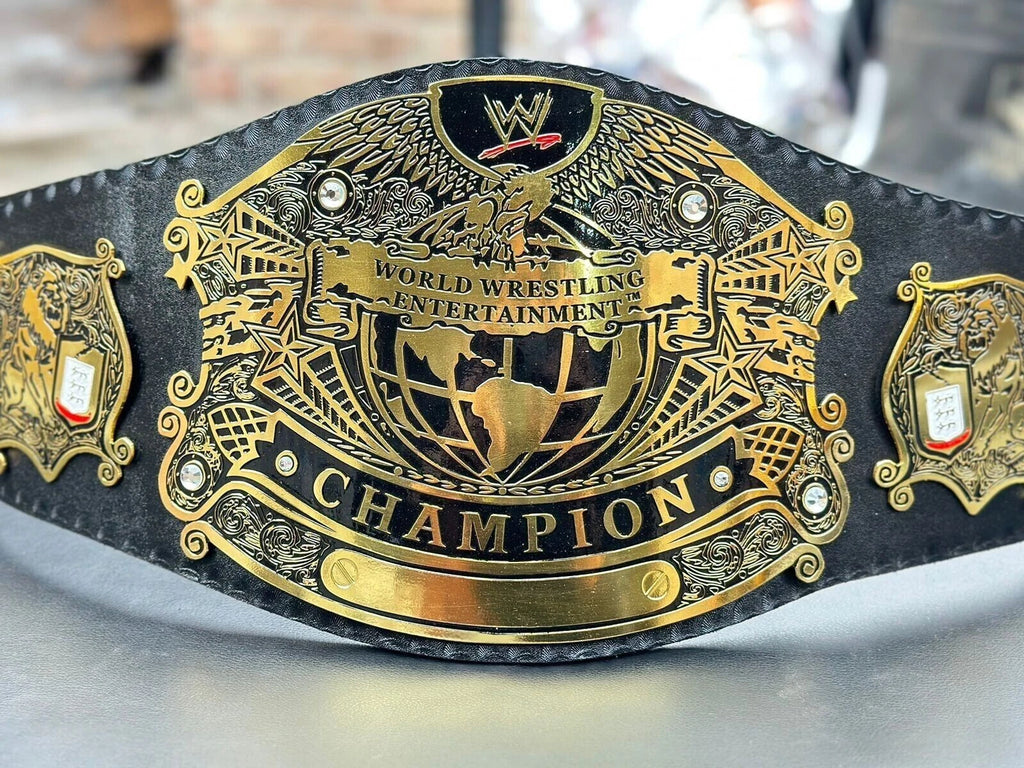Old Undisputed Heavyweight Wrestling Championship Replica Belt 2mm Brass Plates