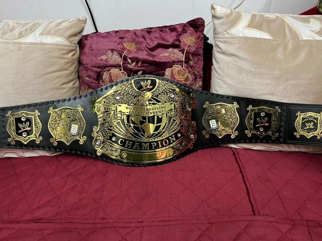 Old Undisputed Heavyweight Wrestling Championship Replica Belt 2mm Brass Plates