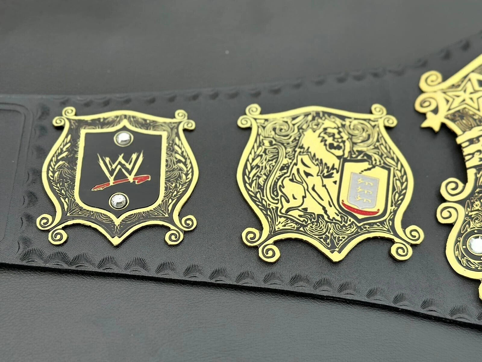 Old Undisputed Heavyweight Wrestling Championship Replica Belt 2mm Brass Plates