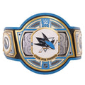 San Jose Sharks NHL 2mm Championship Belt Gold Plated Real Leather