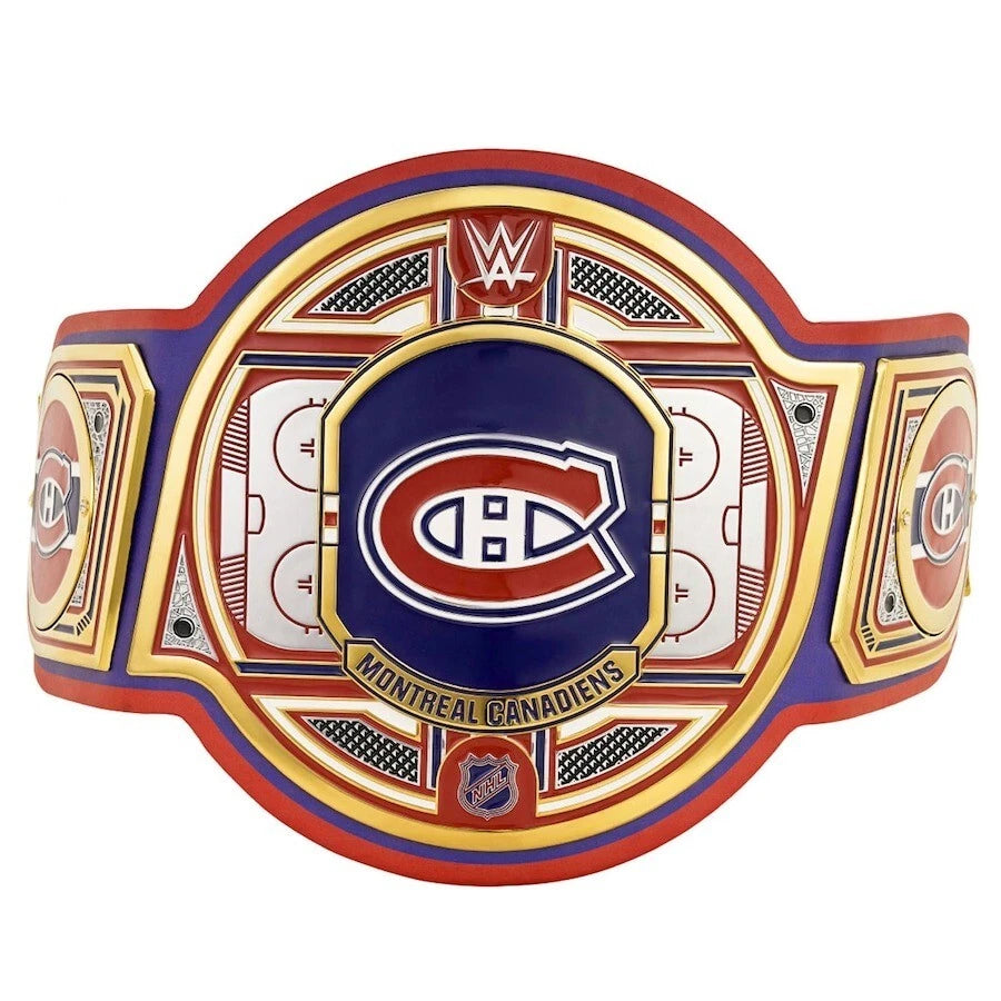 Montreal Canadiens NHL 2mm Championship Belt Gold Plated Real Leather