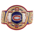 Montreal Canadiens NHL 2mm Championship Belt Gold Plated Real Leather
