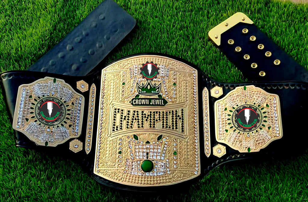 WWE CROWN JEWEL CHAMPIONSHIP TITLE BELT,WRESTLING BELT,4MM,ADULT SIZE
