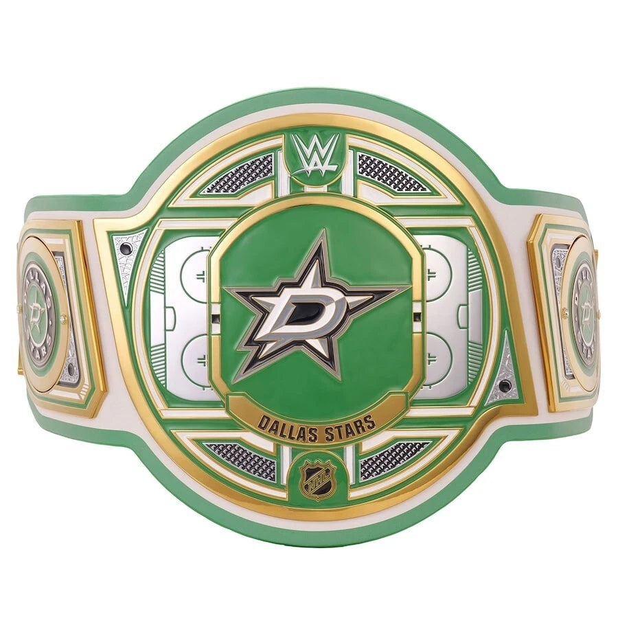 Dallas Stars NHL 2mm Championship Belt Gold Plated Real Leather