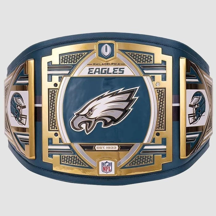 New NFL Philadelphia Eagles Super Bowl Championship Title Belt 2MM Brass - Adult