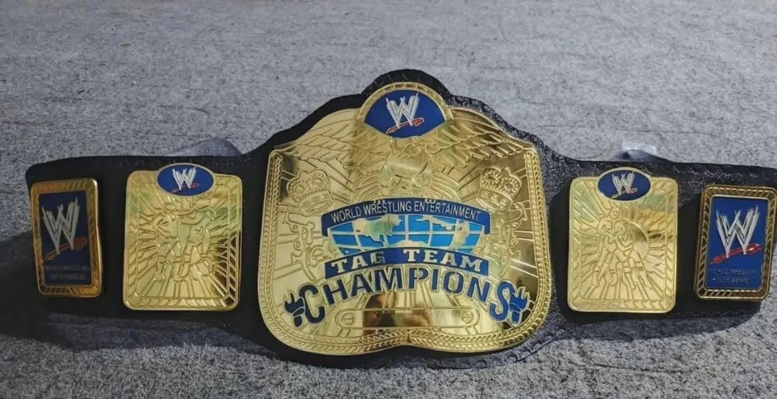 New World Tag Team Wrestling Championship Belt 2MM Brass Adult Size Replica