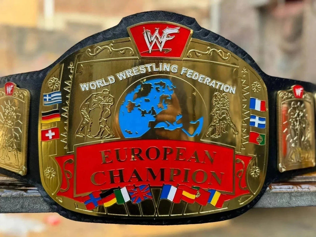 New European Wrestling Championship Replica Belt Adult Size 2MM Brass