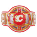 Calgary Flames NHL 2mm Championship Belt Gold Plated Real Leather