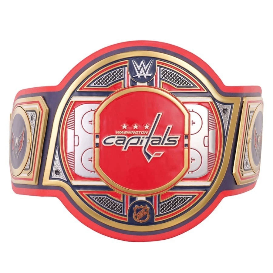 Washington Capitals NHL 2mm Championship Belt Gold Plated Real Leather