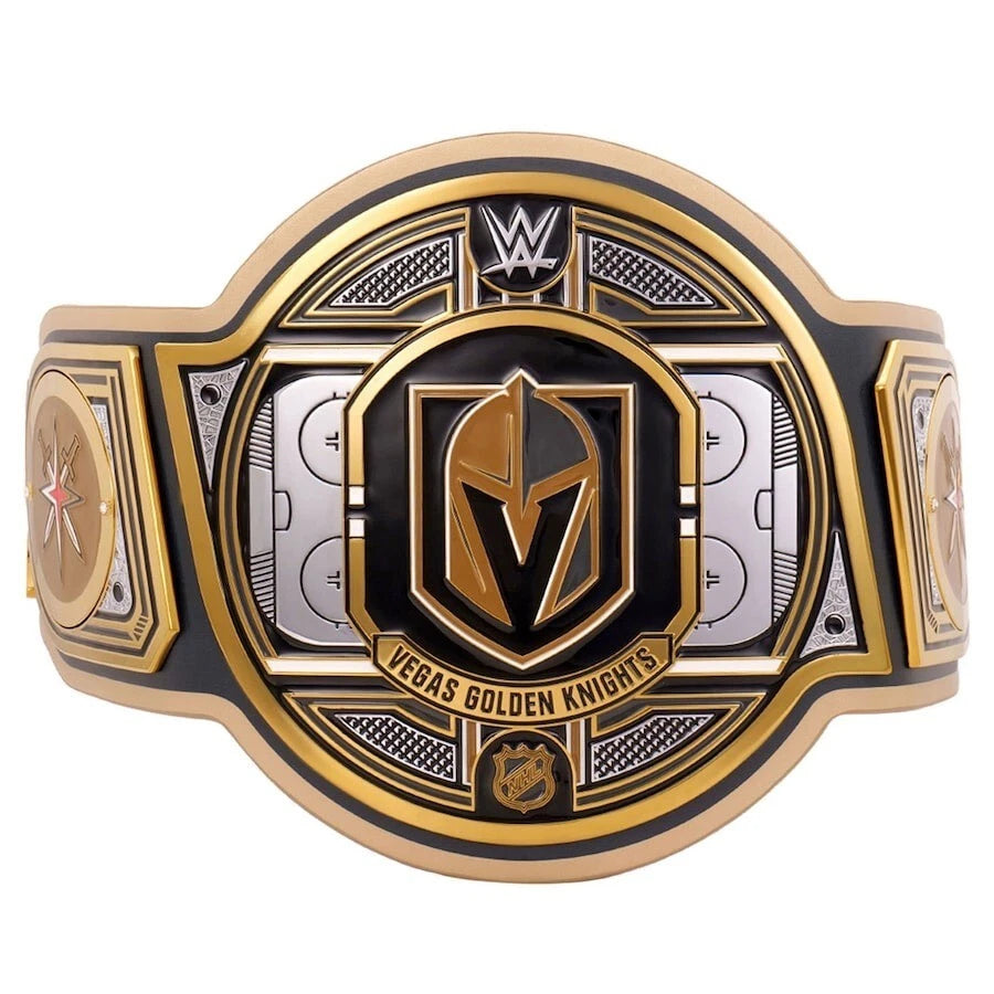 Vegas Golden Knights NHL 2mm Championship Belt Gold Plated Real Leather