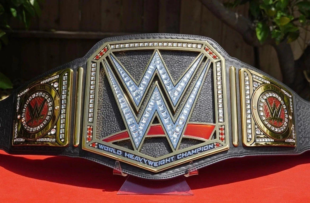 World Heavyweight Championship Replica Title Belt Black Adult Size 6MM