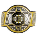 Boston Bruins NHL 2mm Championship Belt Gold Plated Real Leather