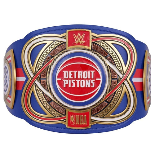 Detroit Pistons NBA 2mm Championship Belt Gold Plated Real Leather