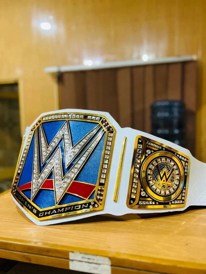 The Smackdown WOMEN'S CHAMPIONSHIP REPLICA TITLE WRESTLING BELT ADULT SIZE 2MM BRASS