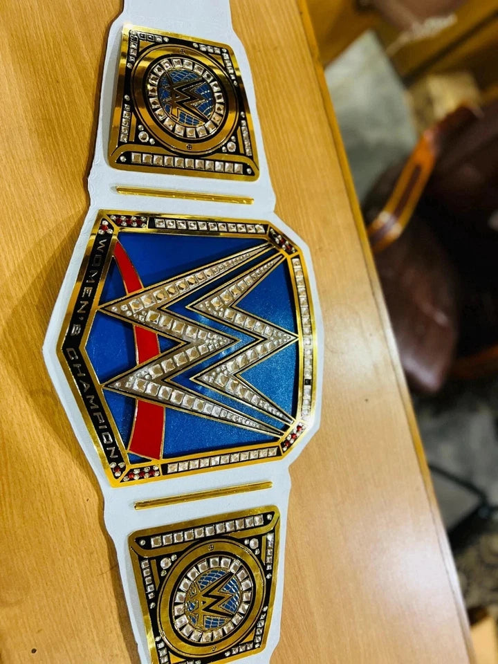The Smackdown WOMEN'S CHAMPIONSHIP REPLICA TITLE WRESTLING BELT ADULT SIZE 2MM BRASS