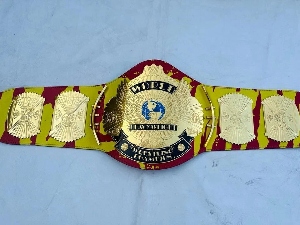 Wwf Winged Eagle Hulk Hogan Signature  INTERCONTINENTAL 24K GOLD Championship Belt Series Championship Replica Title Belt 2mm Brass