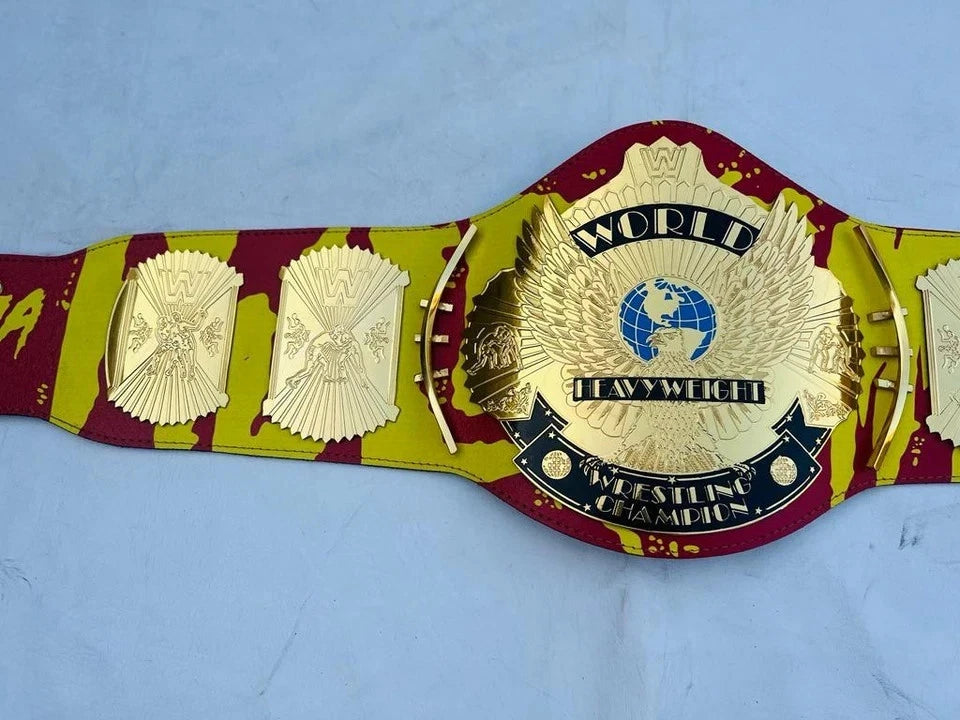 Wwf Winged Eagle Hulk Hogan Signature  INTERCONTINENTAL 24K GOLD Championship Belt Series Championship Replica Title Belt 2mm Brass