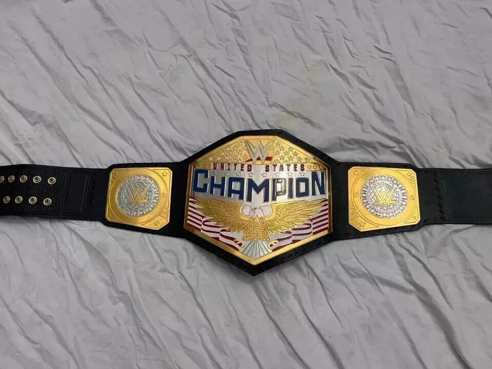 New United States Championship Replica Title Belt Adult Size 2MM Brass Plates