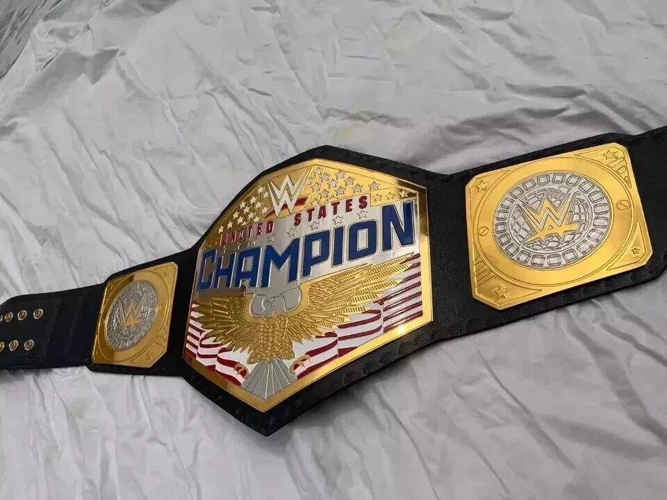 New United States Championship Replica Title Belt Adult Size 2MM Brass Plates