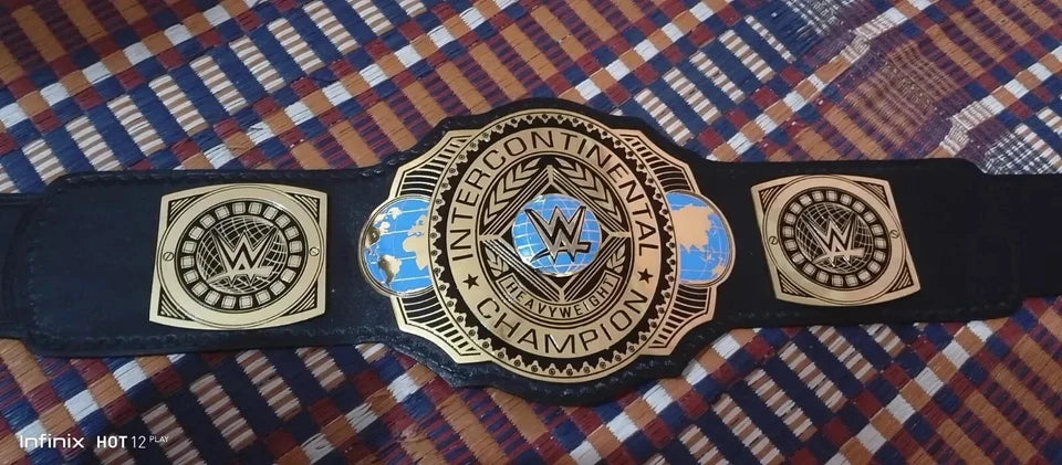 New WORLD WRESTLING INTERCONTINENTAL CHAMPIONSHIP REPLICA TITLE BELT ADULT 2MM BRASS
