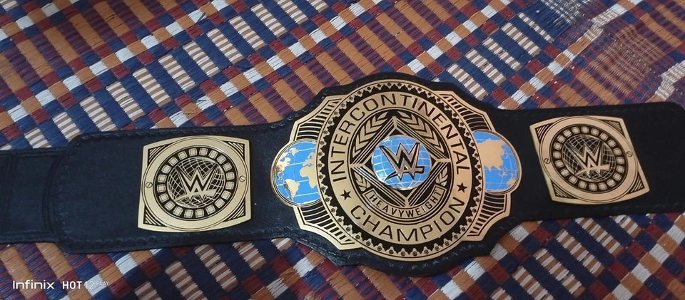 New WORLD WRESTLING INTERCONTINENTAL CHAMPIONSHIP REPLICA TITLE BELT ADULT 2MM BRASS