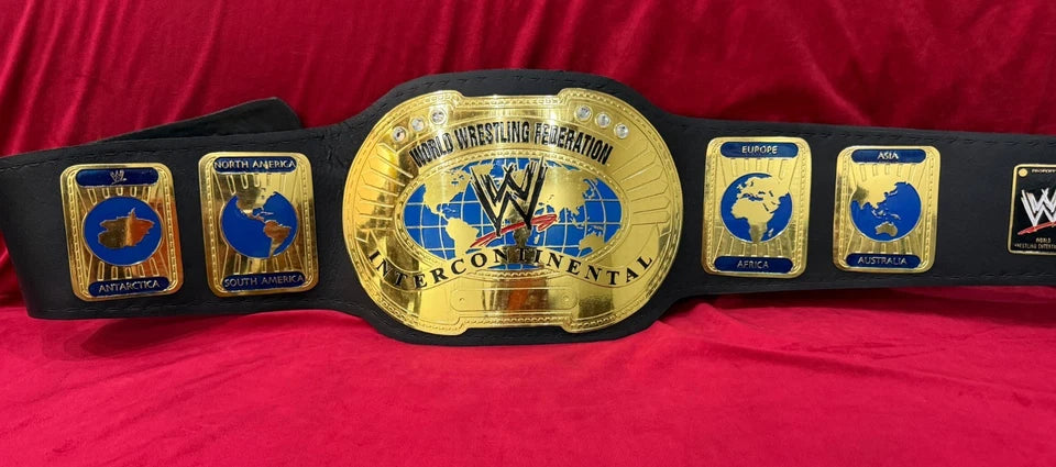 New Intercontinental Oval Brass Championship Belt Adult Replica 2mm