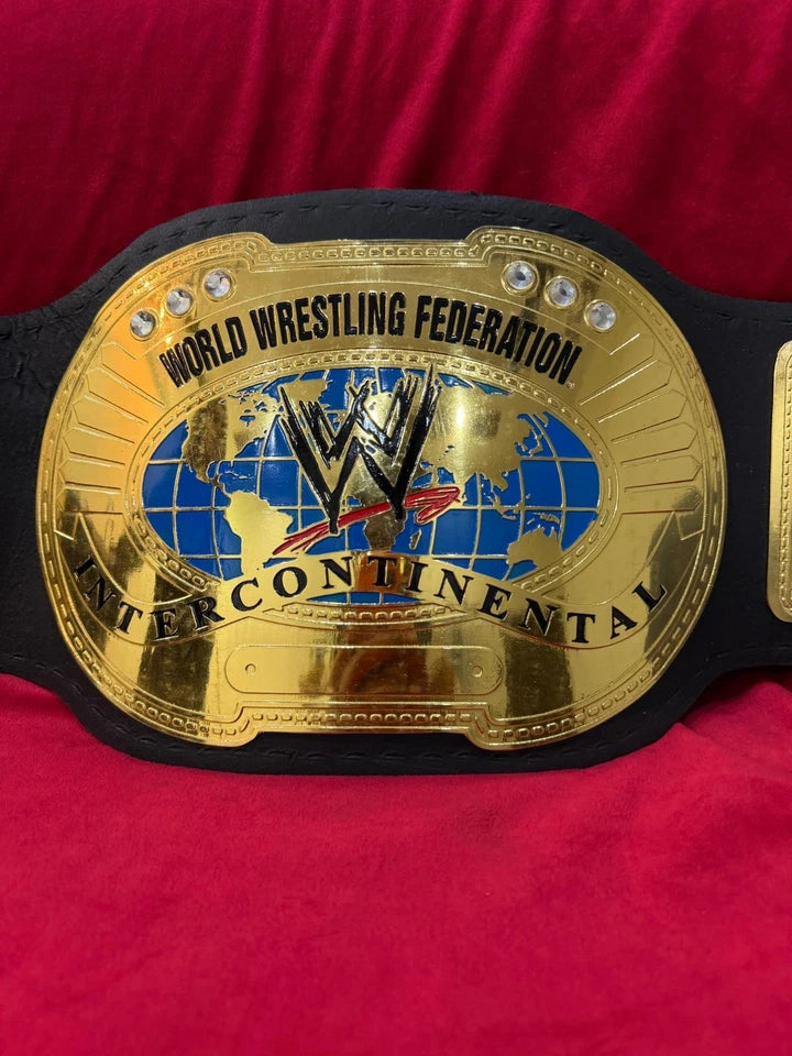 New Intercontinental Oval Brass Championship Belt Adult Replica 2mm