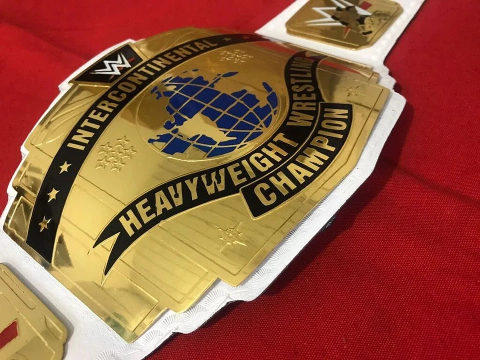 INTERCONTINENTAL WHITE CHAMPIONSHIP REPLICA WRESTLING TITLE BELT Adult Size 2MM Brass