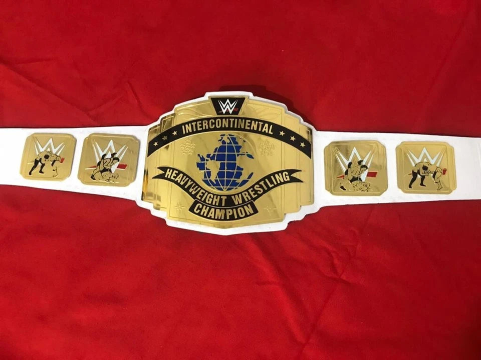 INTERCONTINENTAL WHITE CHAMPIONSHIP REPLICA WRESTLING TITLE BELT Adult Size 2MM Brass