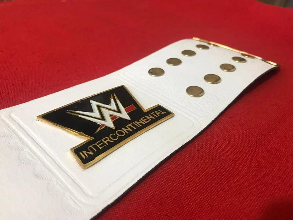 INTERCONTINENTAL WHITE CHAMPIONSHIP REPLICA WRESTLING TITLE BELT Adult Size 2MM Brass