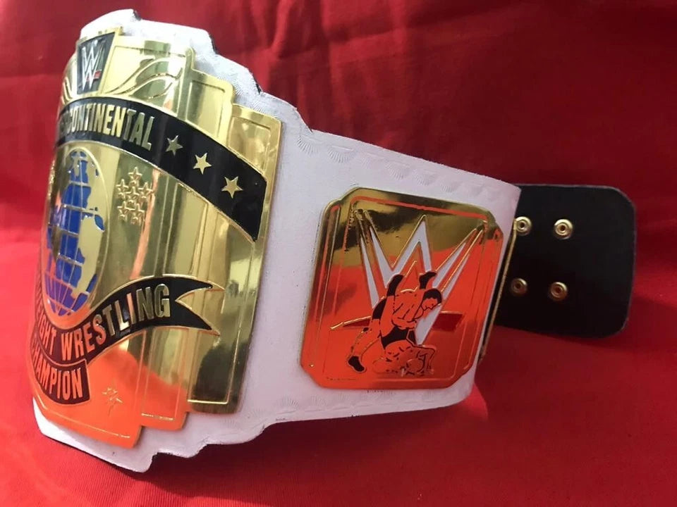 INTERCONTINENTAL WHITE CHAMPIONSHIP REPLICA WRESTLING TITLE BELT Adult Size 2MM Brass