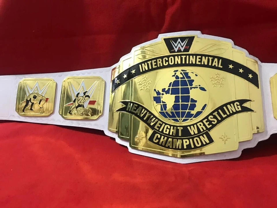 INTERCONTINENTAL WHITE CHAMPIONSHIP REPLICA WRESTLING TITLE BELT Adult Size 2MM Brass