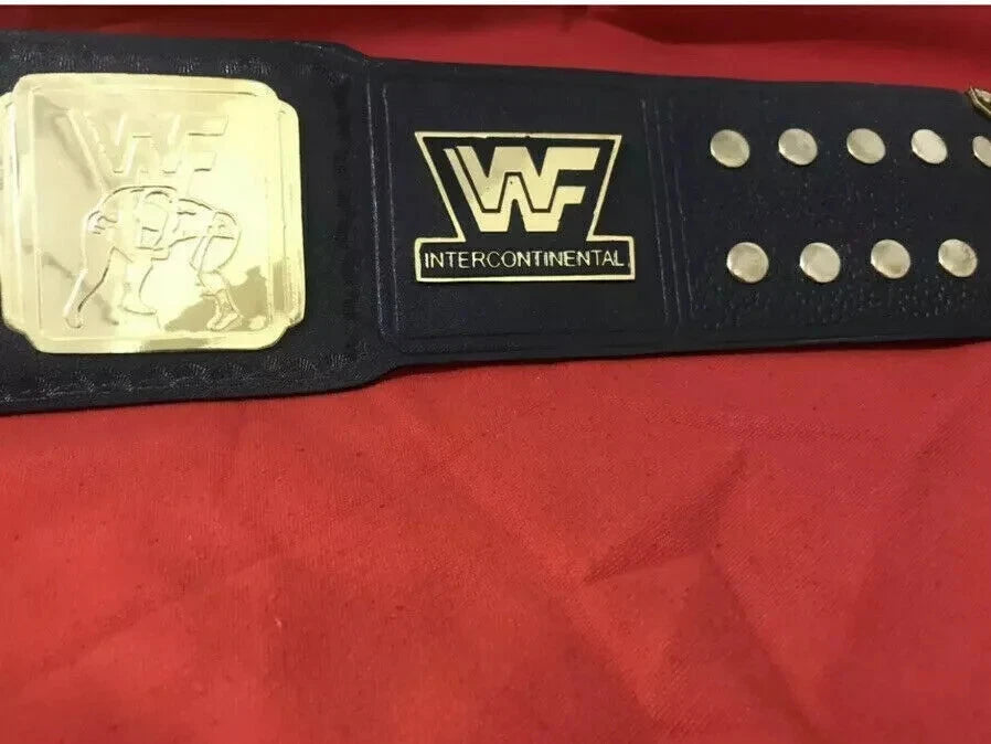 New Intercontinental Black Heavyweight Championship Wrestling Leather Belt Black 2MM Brass