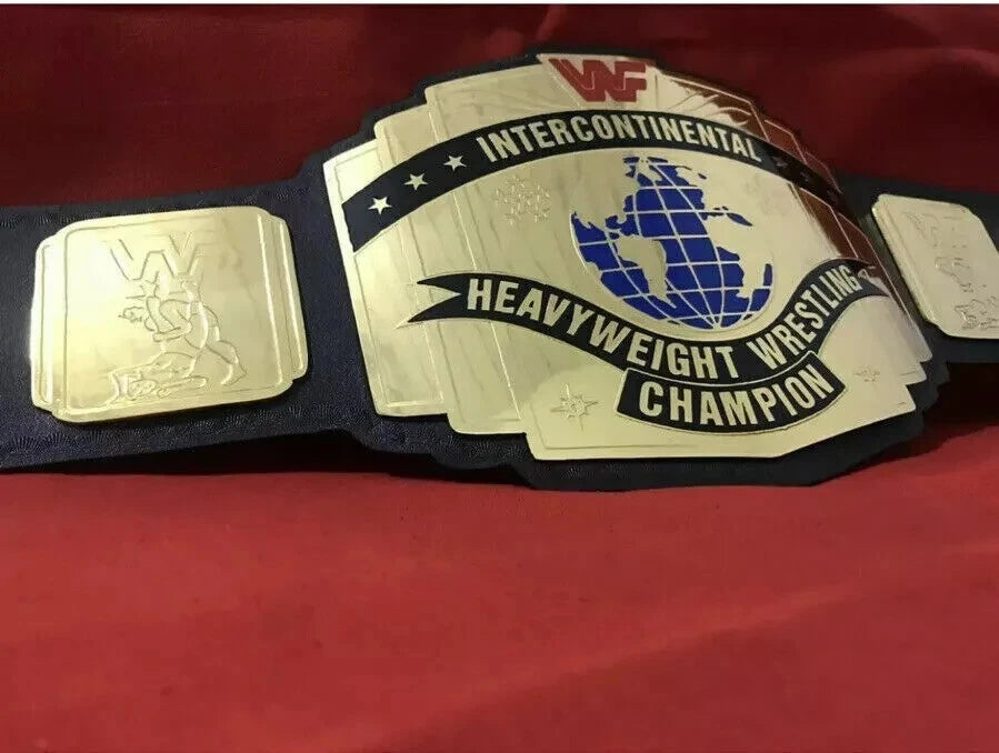 New Intercontinental Black Heavyweight Championship Wrestling Leather Belt Black 2MM Brass