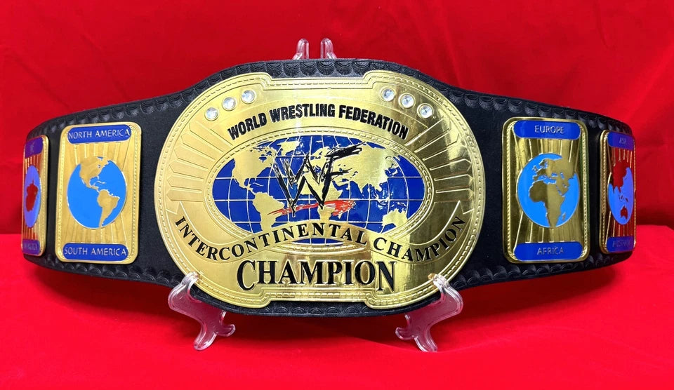 Oval Old Intercontinental Championship Wrestling Replica Tittle Belt Brass 2MM