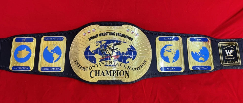 Oval Old Intercontinental Championship Wrestling Replica Tittle Belt Brass 2MM