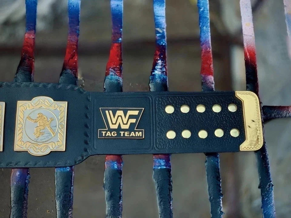 World Tag Team Dual Wrestling Championship Title Belt Brass 2mm Replica Belt Adult