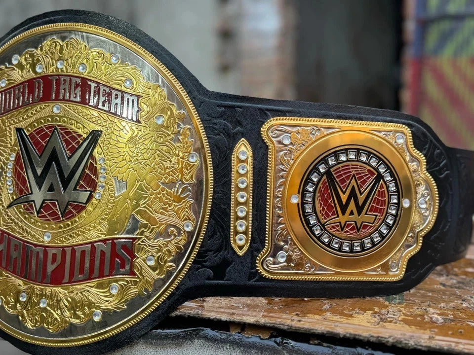 New World Tag Team Wrestling Championship Replica Title Belt 2mm Brass Plates