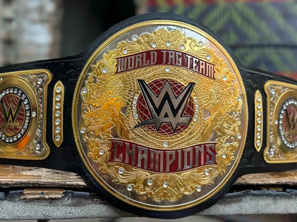 New World Tag Team Wrestling Championship Replica Title Belt 2mm Brass Plates