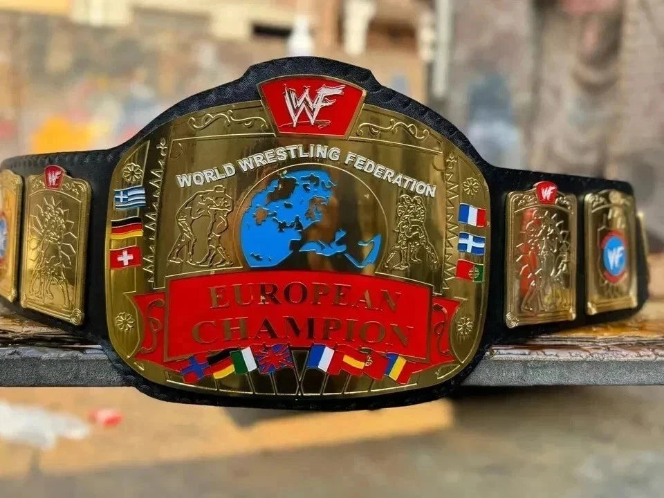 New European Wrestling Championship Replica Belt Adult Size 2MM Brass