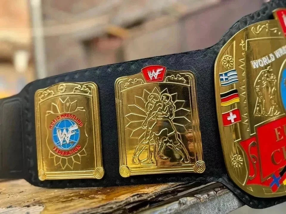 New European Wrestling Championship Replica Belt Adult Size 2MM Brass