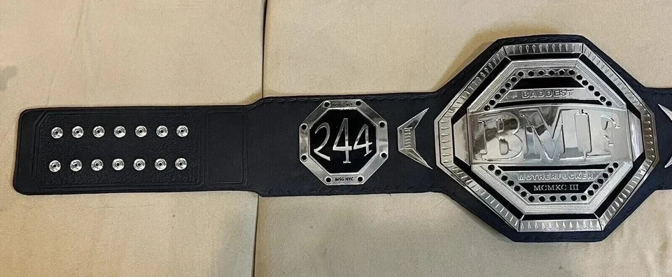 UFC BMF Replica Title Belt Championship Adult Size Brass Silver 2MM Leather