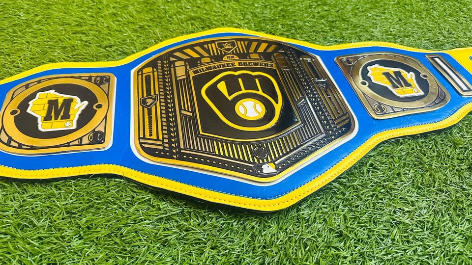 Milwaukee Brewers MLB Base ball Championship Belt ADULT SIZE 2MM BRASS