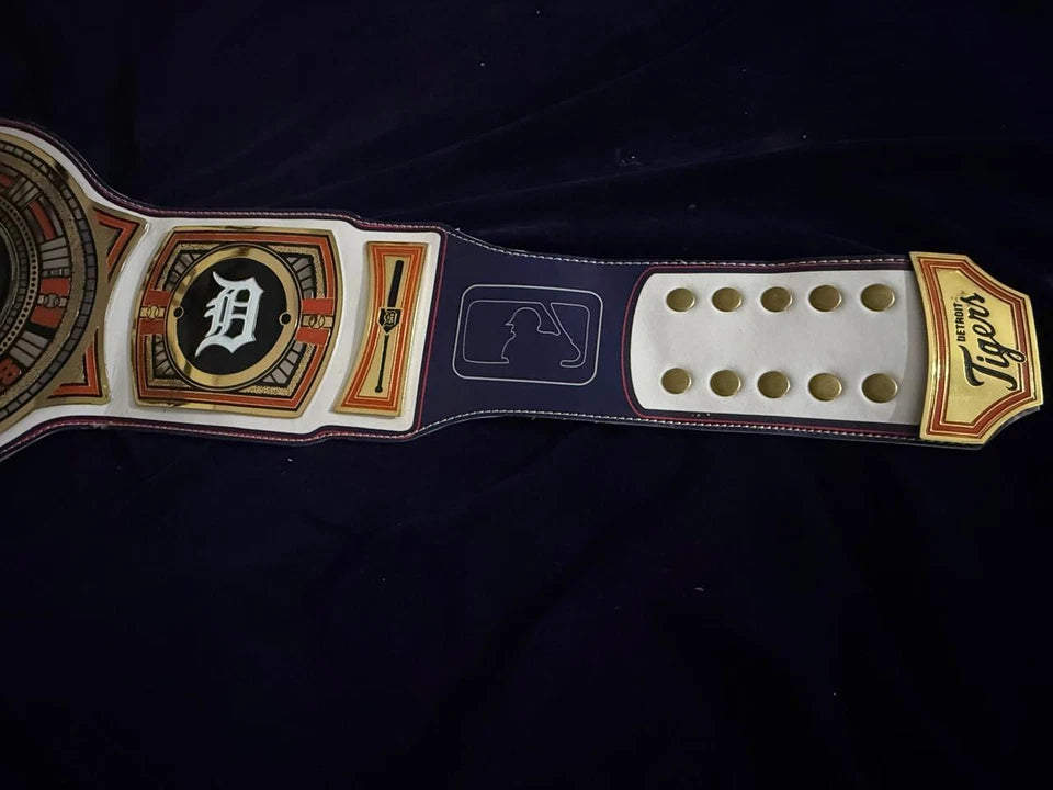 Detroit Tigers MLB Championship Title Belt Adult Size Raplica 2MM Brass