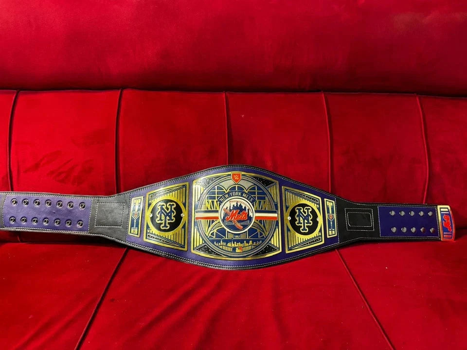 New CUSTOM New York Mets MLB Championship Title Legacy Belt 2mm