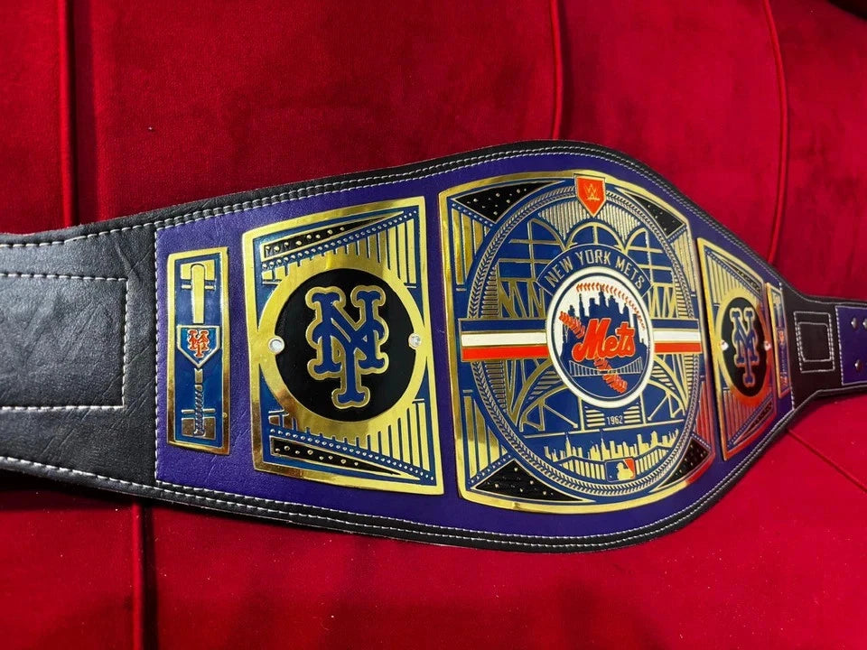 New CUSTOM New York Mets MLB Championship Title Legacy Belt 2mm